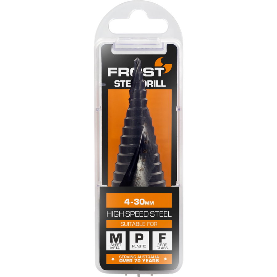 Frost 4 HSS Step Drill - 30mm - High-Speed Steel - Precision Drilling - SuperSaverAU - view 1