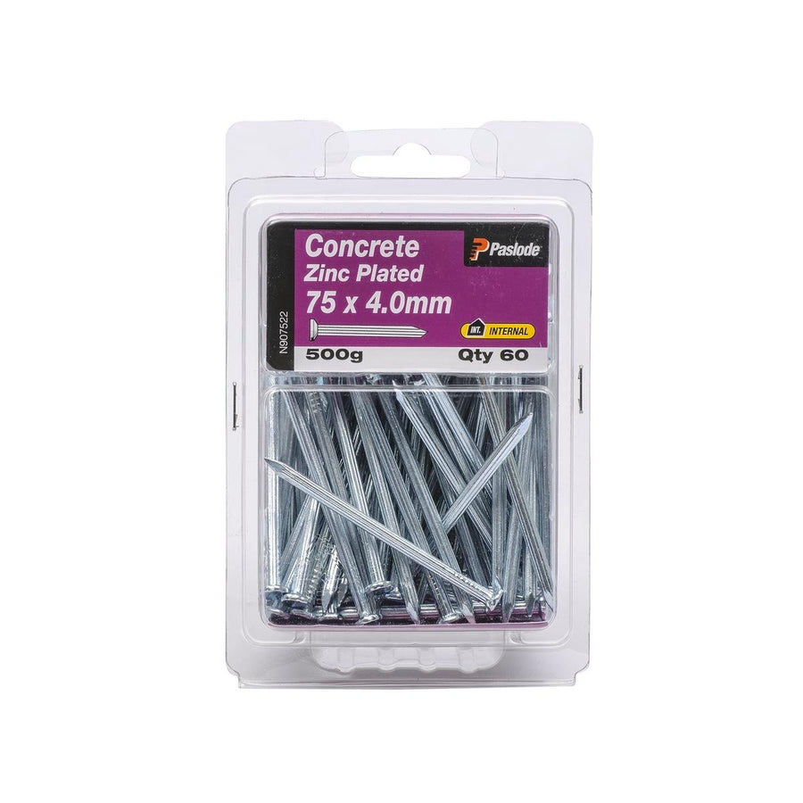Paslode Concrete Nails 75mm 4mm Zinc Plated 60 Pack Holding Power - SuperSaverAU - view 1