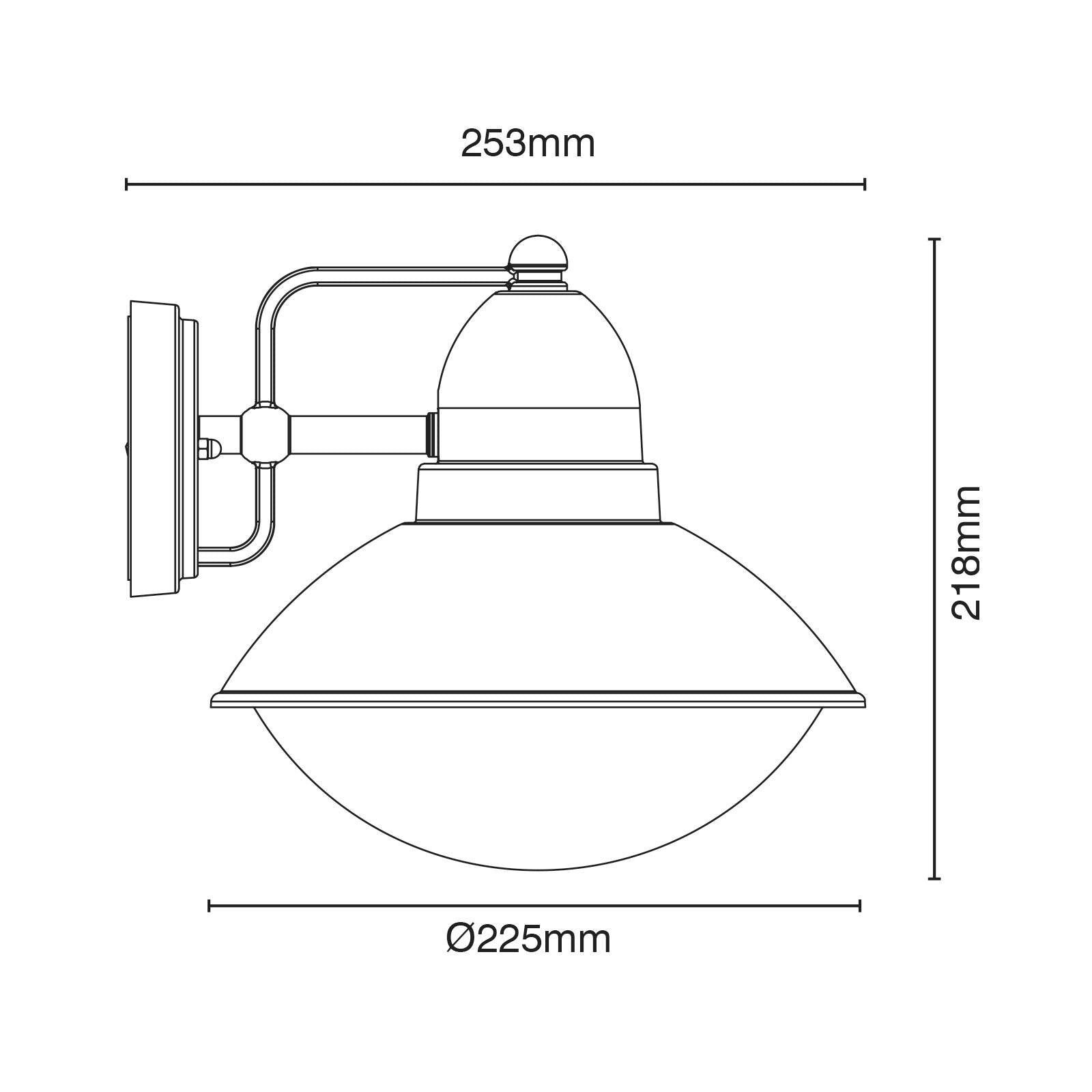 Brilliant Jamison Traditional Coach Light Black 42W E27 240V, Hardwired, Weather Resistant Outdoor 22591/06
