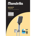 Mondella Chrome Rococo Multifunction Hand Shower Set 6L/min WELS 5 Star 4 Spray