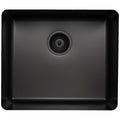 Titan kitchen sink - main bowl plus smaller bowl, black stainless steel, 18/10 grade - TSBS5228
