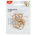 Taskmaster Gold Key Rings with Clip 5 Pack - 30mm Diameter - Gold Finish - SuperSaverAU - view 2
