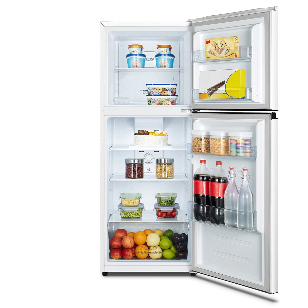 Hisense 205L Top Mount Fridge - White - Total No Frost - Multi Airflow - 4.5 Star Energy Rating - HRTF206