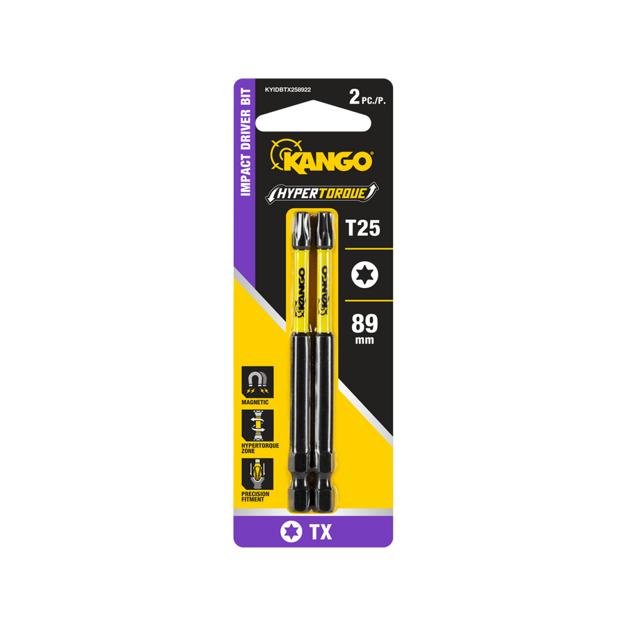 Kango Hypertorque TX25 Impact Driver Bit 2 Pack - 89mm - High Torque - SuperSaverAU - view 1