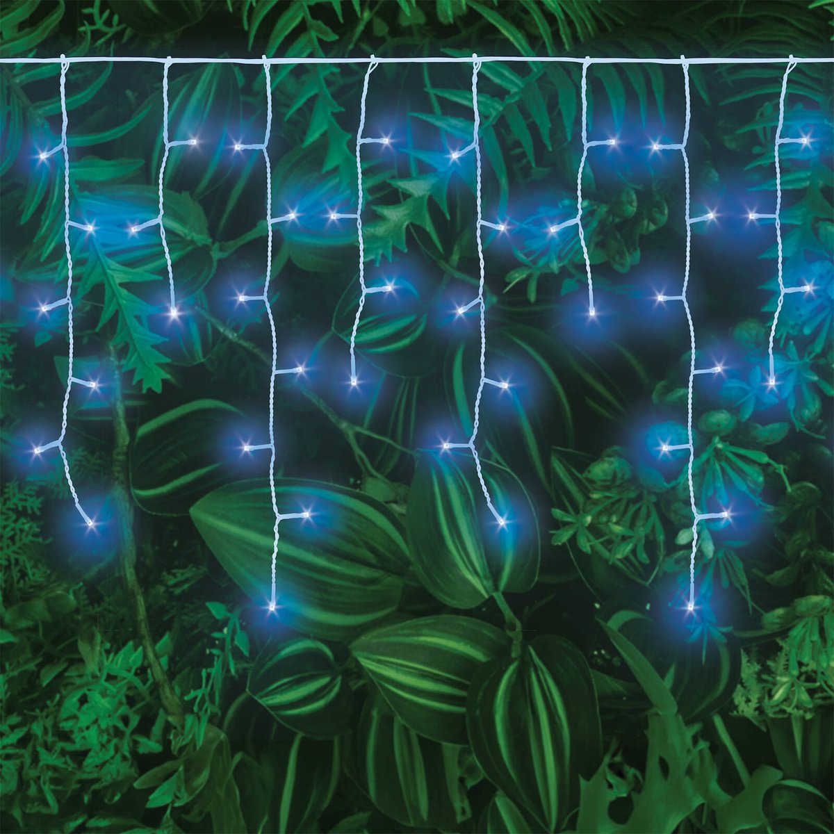 Lytworx Blue Icicle Lights - 200 LEDs - 2.7m - Solar & USB Connectable - SuperSaverAU - view 2