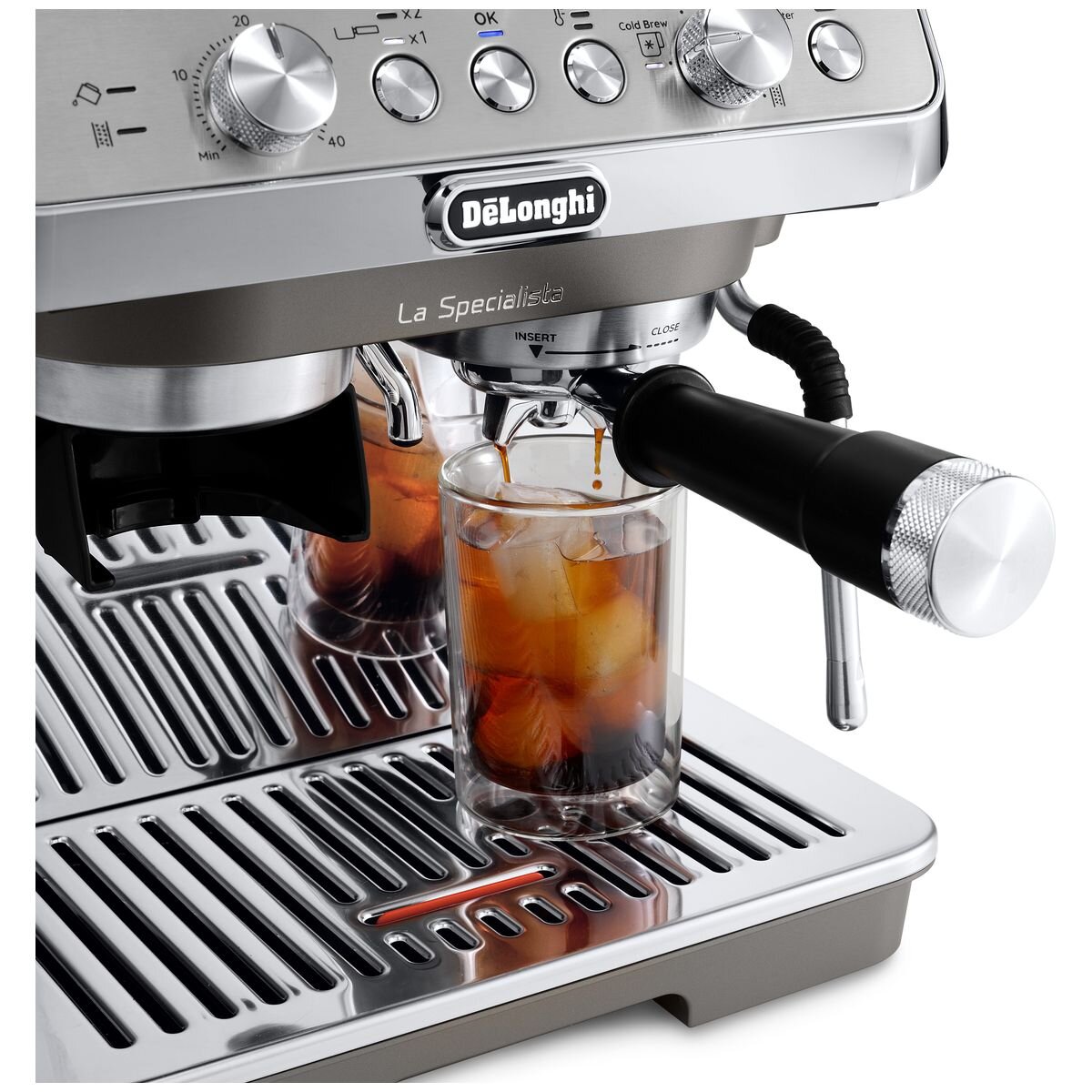 DeLonghi La Specialista Arte Evo Cold Brew manual coffee machine - metal - 15 grind settings - EC9255M2