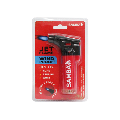 Samba Jet Flame Lighter - Compact Refillable - Windproof - Adjustable Flame - 1400°C