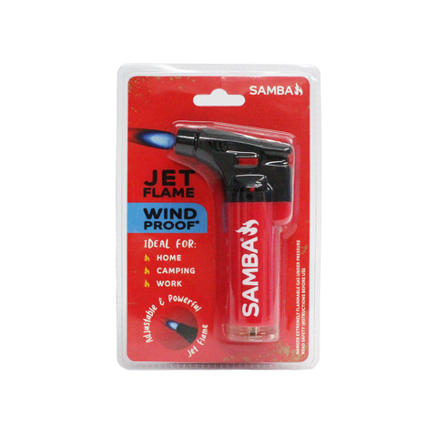 Samba Jet Flame Lighter - Compact Refillable - Windproof - Adjustable Flame - 1400°C - SuperSaverAU - view 2