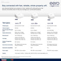 eero 6 Dual-Band Mesh Wi-Fi 6 Router 3 Pack 500 Mbps White M110315