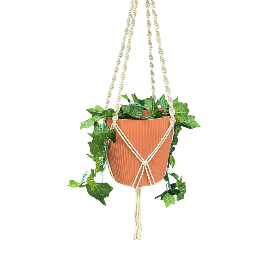 Eden Cotton Macrame Hanger - 120cm - Natural - Indoor/Outdoor Use - SuperSaverAU - view 2