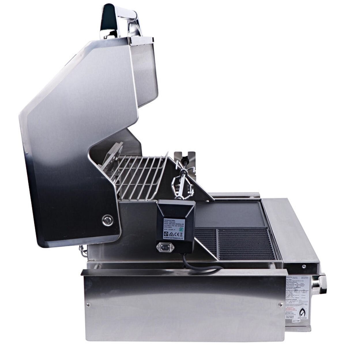 Smart Four Burner Built-In LPG BBQ - Stainless Steel, Rotisserie and Infrared Burner - 401WB-W