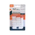 Flexi Storage Home Solutions White Double Slot Wire Shelf Bracket End Cover - 25 x 12 x 25mm 12 Pack