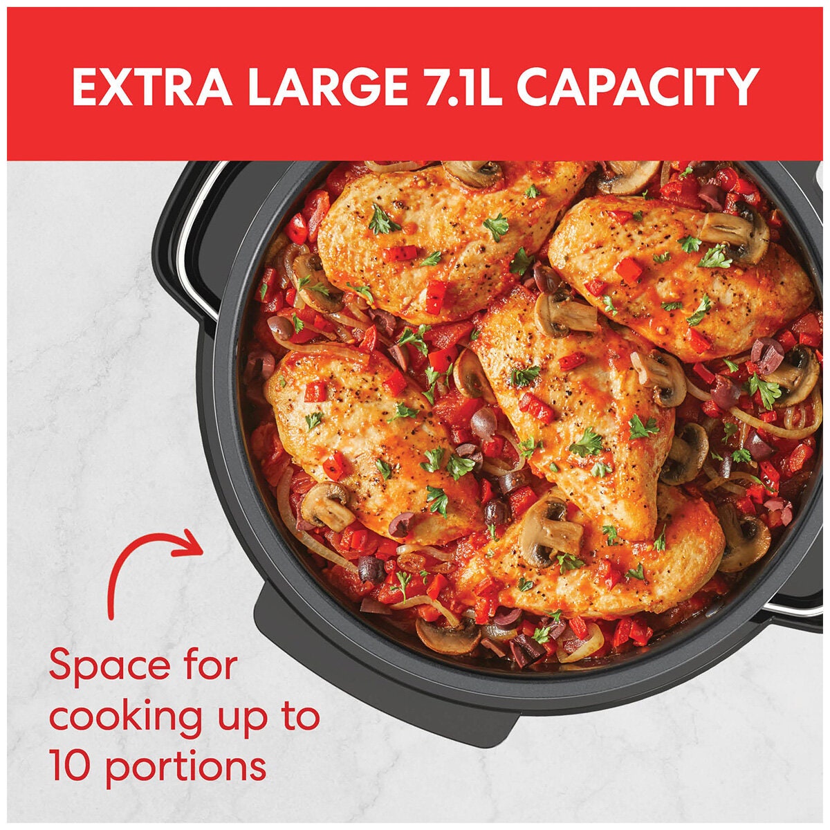 Instant Pot 7.1L Superior Slow Cooker - 4-in-1 Slow Cook, Steam, Saute & Keep Warm, Black - 140612801AU
