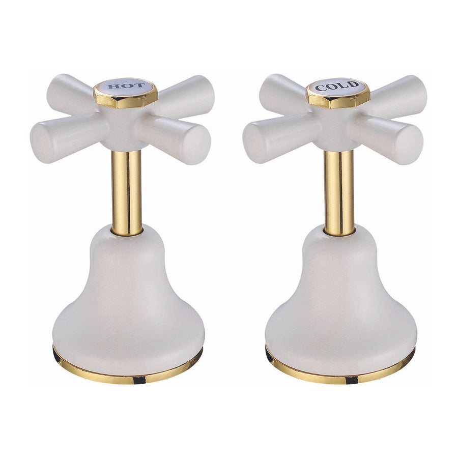 Shaw Mason Ivory Basin Top Assembly - Brass - 167mm x 105mm x 67mm - Durable - SuperSaverAU - view 1
