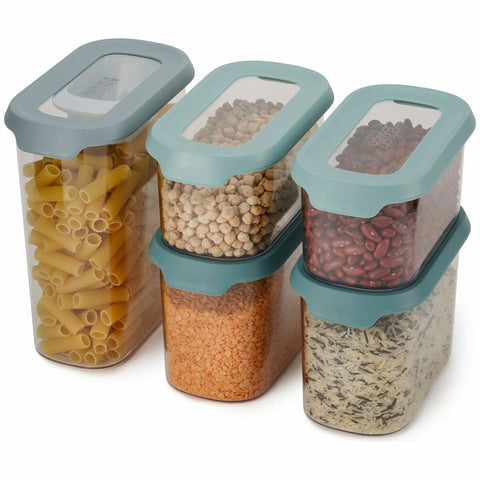 Joseph Joseph CupboardStore 5 Container Dry Food Storage Set with Scoop - Airtight Lids - 81113
