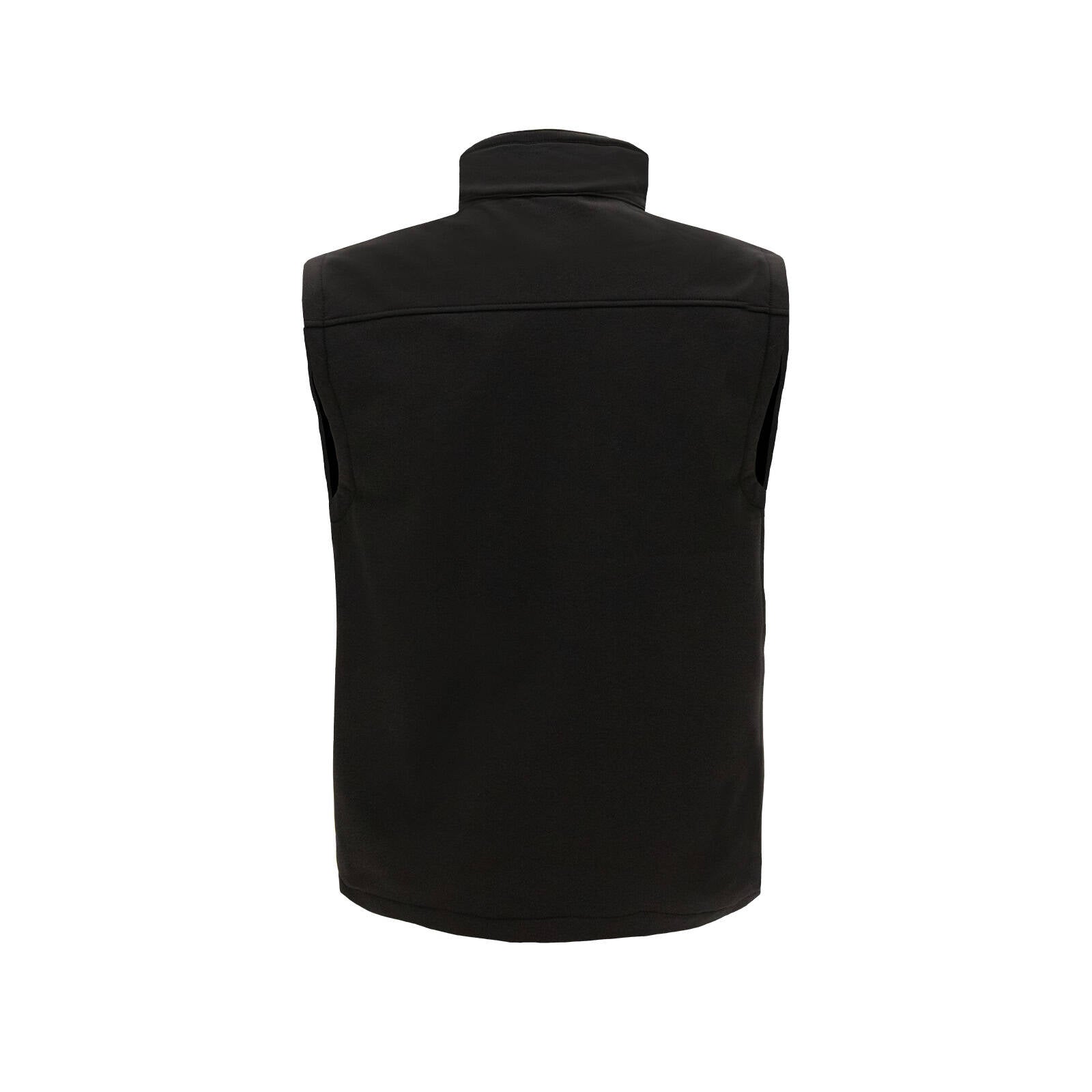 Citeco Black Soft Shell Vest - Reflective, Polyester Elastane, Men's Large
