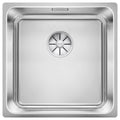Blanco Solis 400-U undermount sink - brushed stainless steel, covered C-overflow, InFino drain - 527999