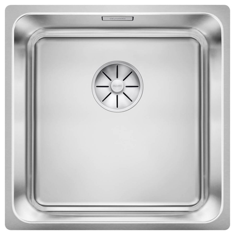 Blanco Solis 400-U undermount sink - brushed stainless steel, covered C-overflow, InFino drain - 527999