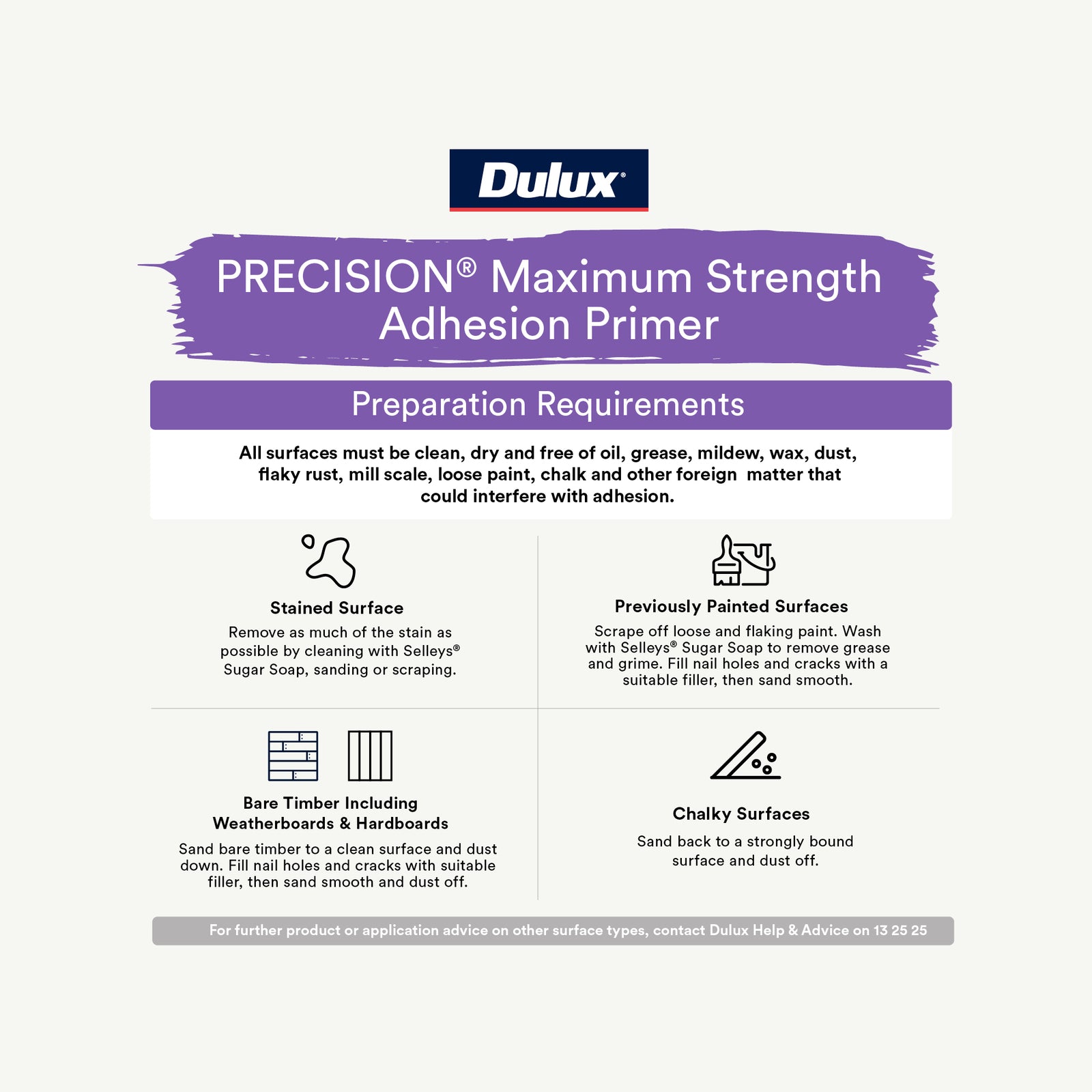 Dulux PRECISION Maximum Strength Adhesion Primer 1L White, Flat Water-Based