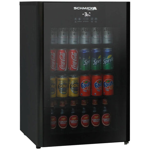 Schmick 108L Alfresco Outdoor Beverage Centre - Black, Heated Glass Door, Turbo Cooling Mode - HUS-EX108