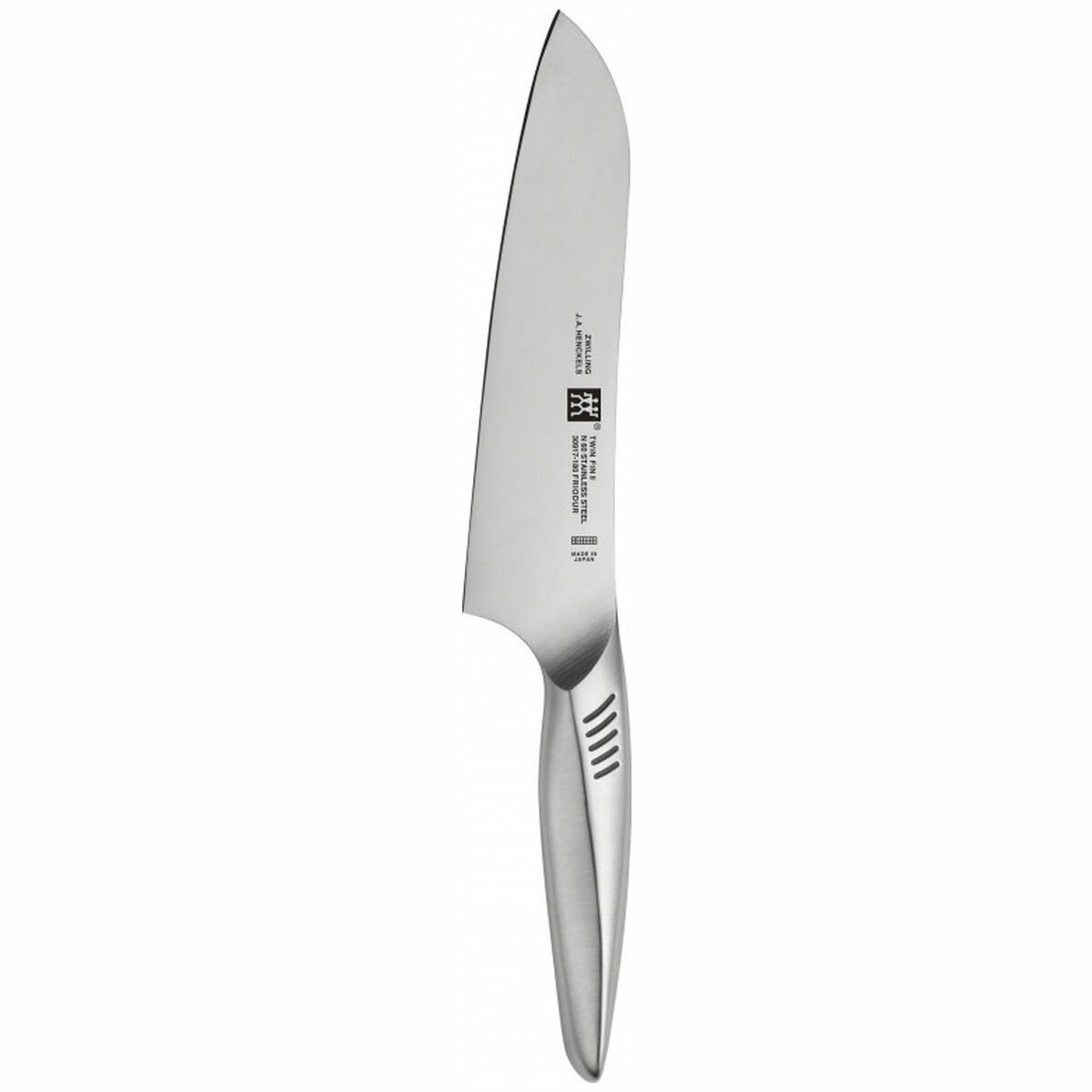 Zwilling Twin Fin II 18cm Santoku Knife - Nitro60 Stainless Steel, Silver Finish - 60293