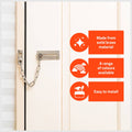 Taskmaster Security Door Chain - 52mm x 95mm - Solid Brass - Chrome Plated - SuperSaverAU - view 3