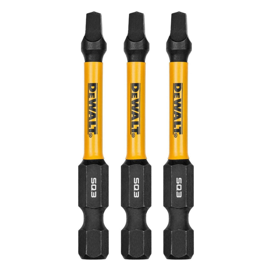 Dewalt Flextorq Screwdriver Bit 3 Pack - 57mm SQ3 - Impact Resistant - SuperSaverAU - view 1
