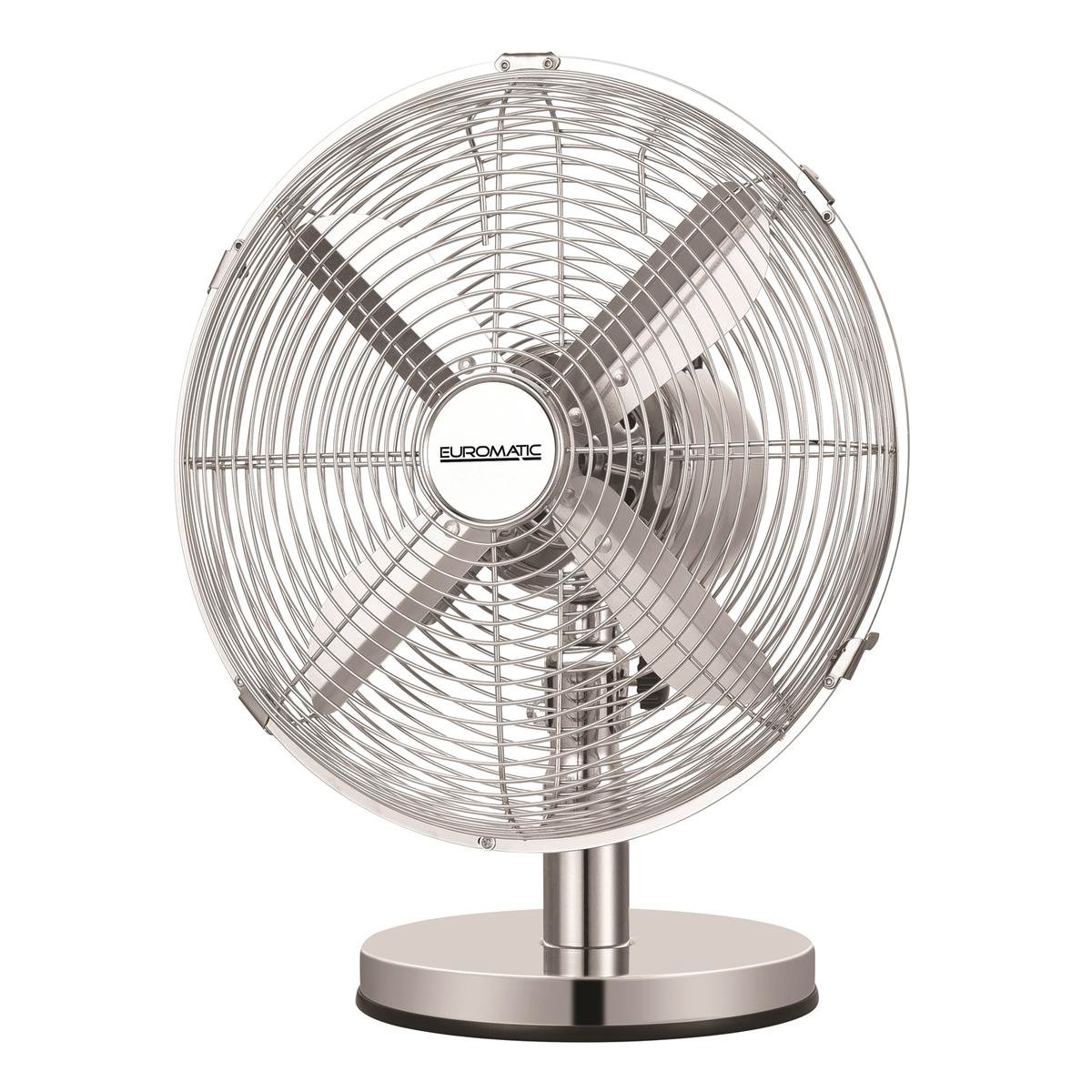 Euromatic Desk Fan - 30cm - Chrome - 3 Speed Settings - SuperSaverAU - view 1