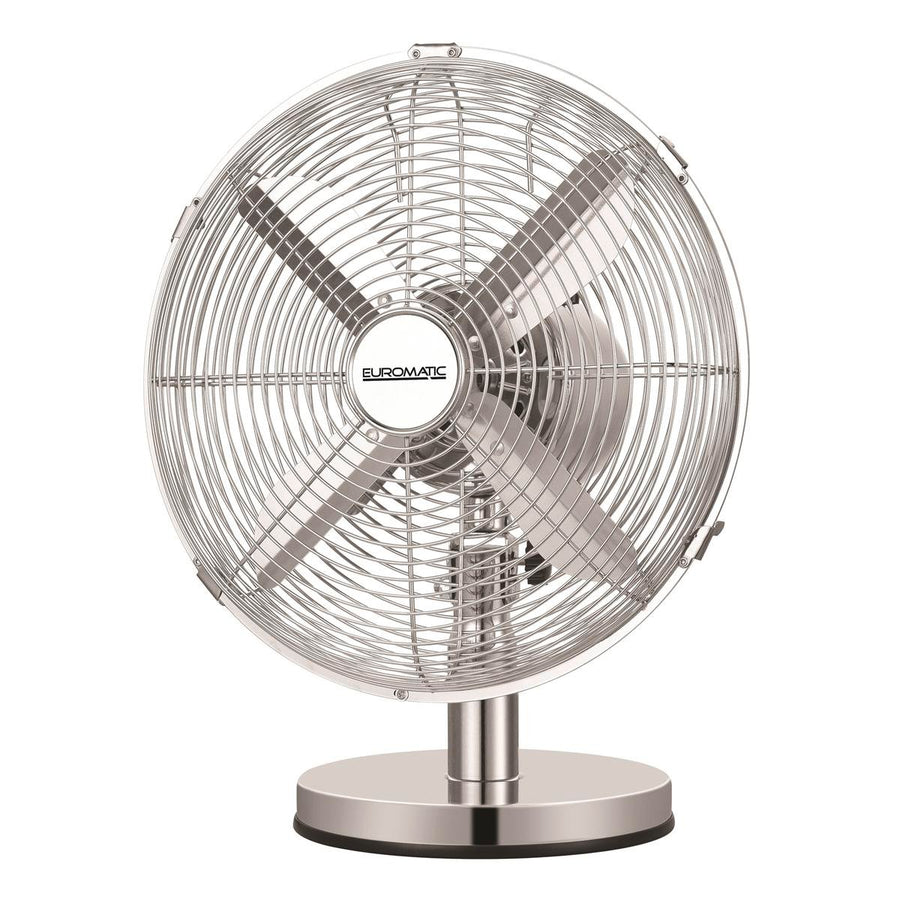 Euromatic Desk Fan - 30cm - Chrome - 3 Speed Settings - SuperSaverAU - view 1