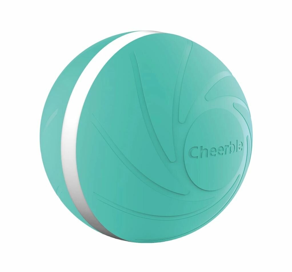 Cheerble Wicked Ball automatic pet toy - for dogs and cats, snack hole, washable, mint green - 5698