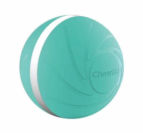 Cheerble Wicked Ball automatic pet toy - for dogs and cats, snack hole, washable, mint green - 5698