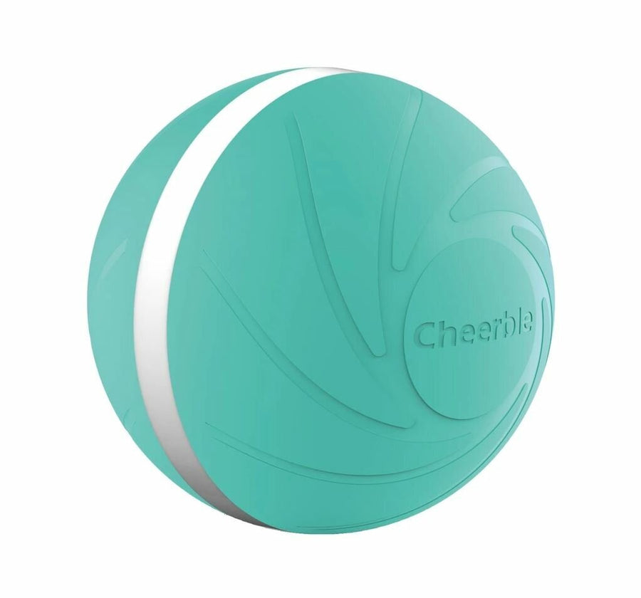 Cheerble Wicked Ball automatic pet toy - for dogs and cats, snack hole, washable, mint green - 5698