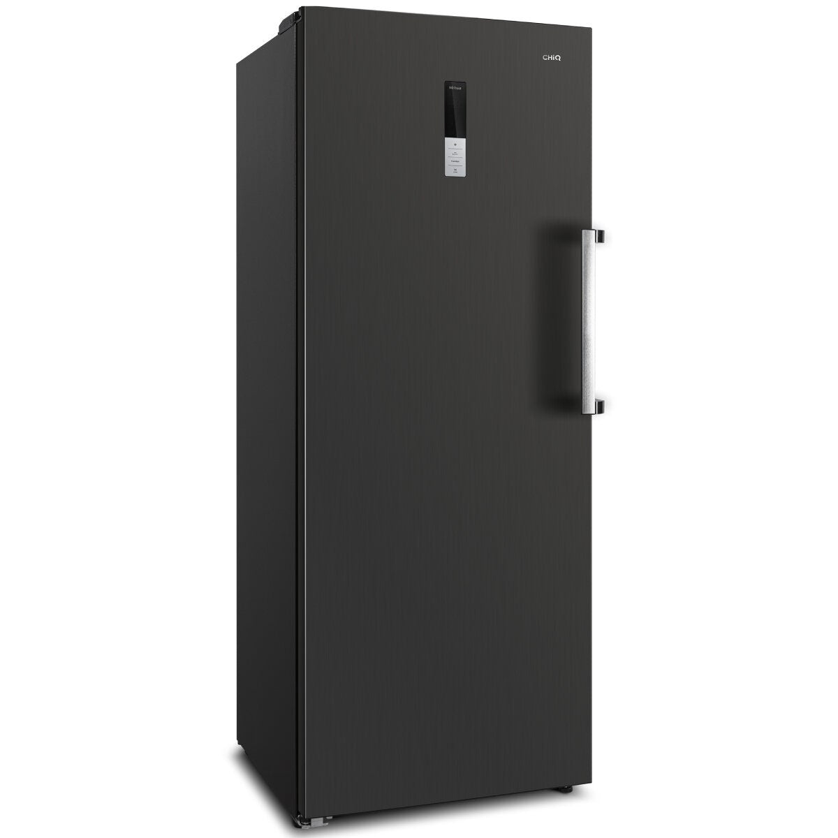 CHiQ 380L Hybrid Upright Fridge Freezer - Black Steel - Total Frost-Free, Multi Air Flow - CSH379NBSL3