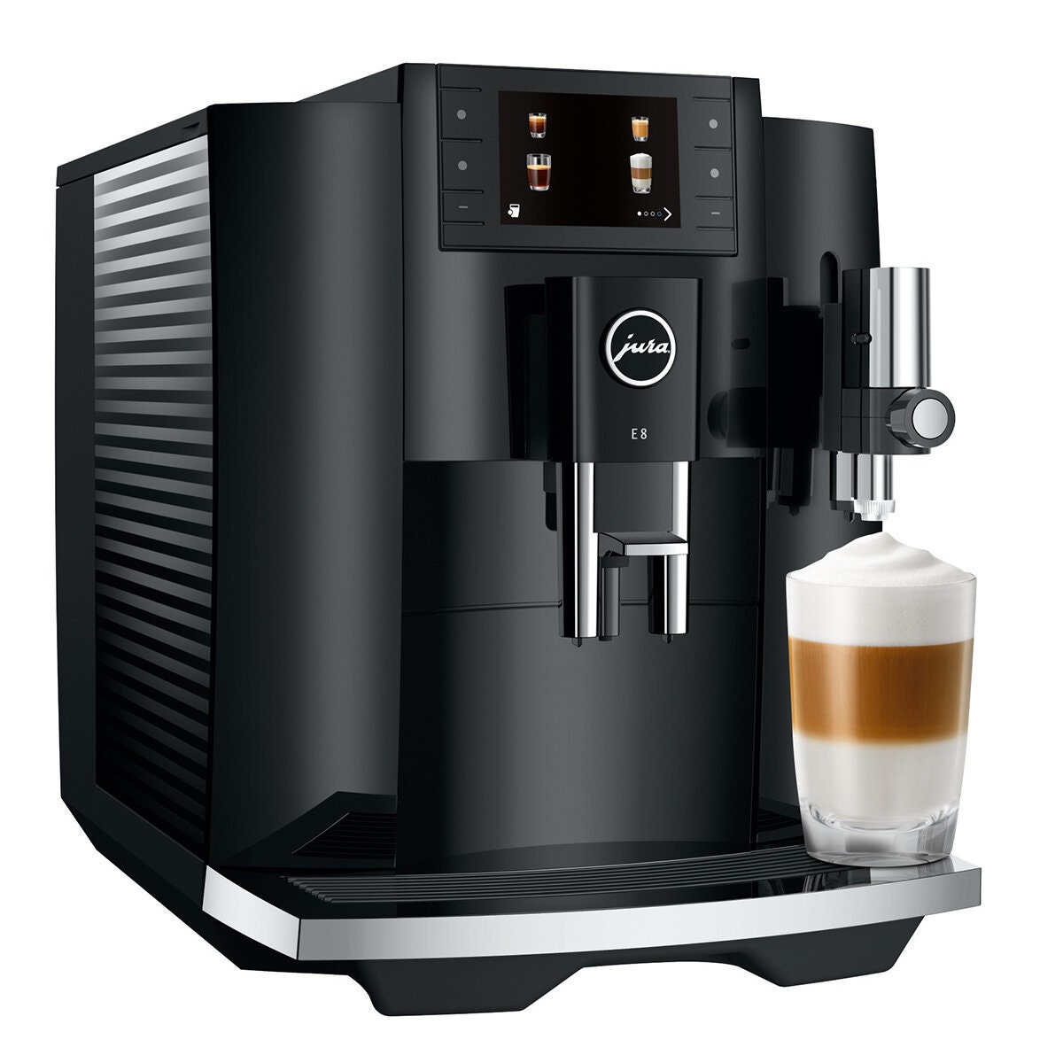 Jura E8 Automatic Coffee Machine - Up to 17 Specialty Coffees, 3.5-Inch Display - 15661
