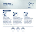 Dulux 325g Silver Metallic Effects Spray Paint, Decorative Metallic Finish for Metal, Wood & Plastic