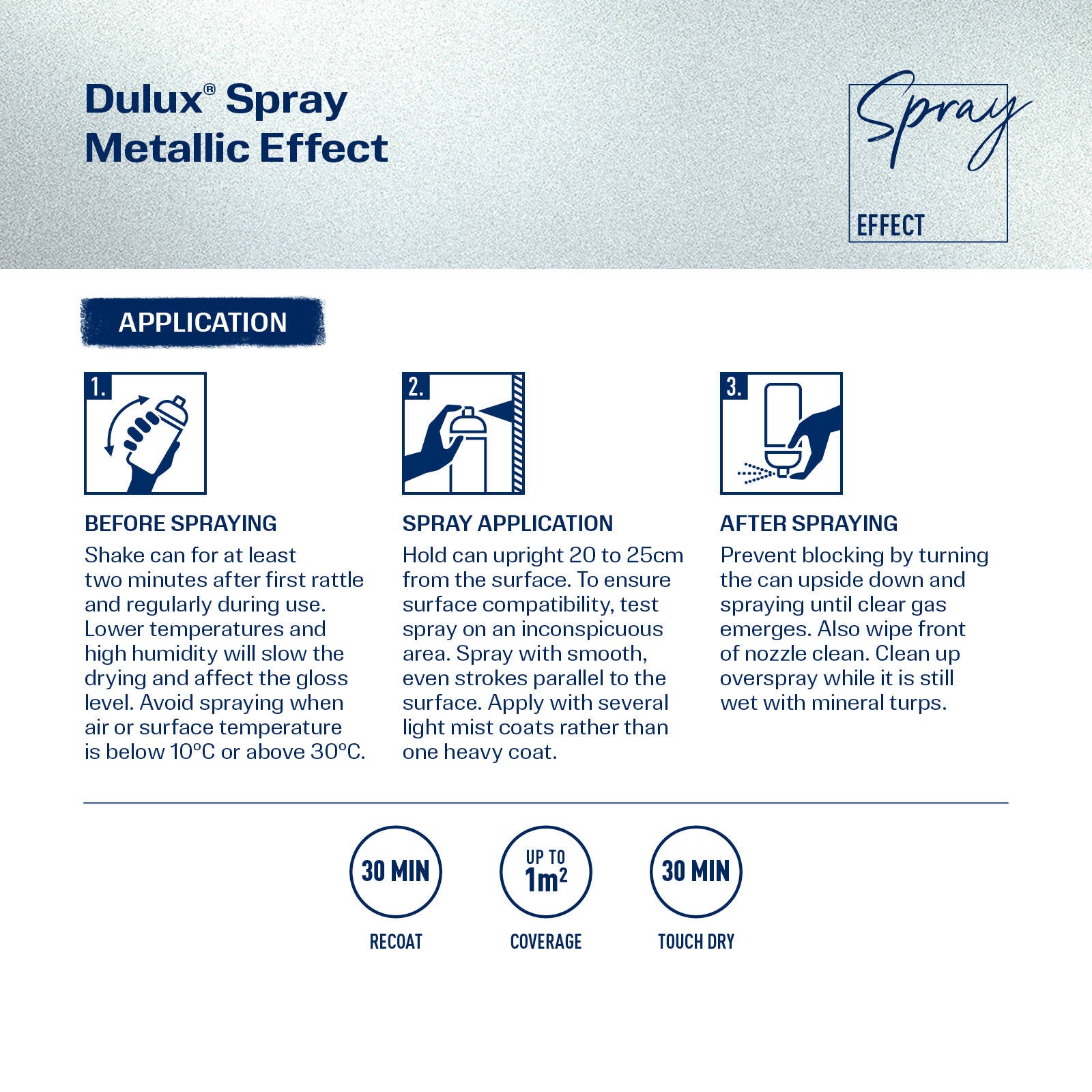 Dulux 325g Silver Metallic Effects Spray Paint, Decorative Metallic Finish for Metal, Wood & Plastic