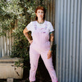 Green Hip All Women Overalls Pink Size 14 Cotton Drill Bib & Brace