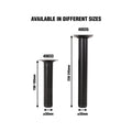 Adoored 30 x 230mm Black Round Steel Table Leg
