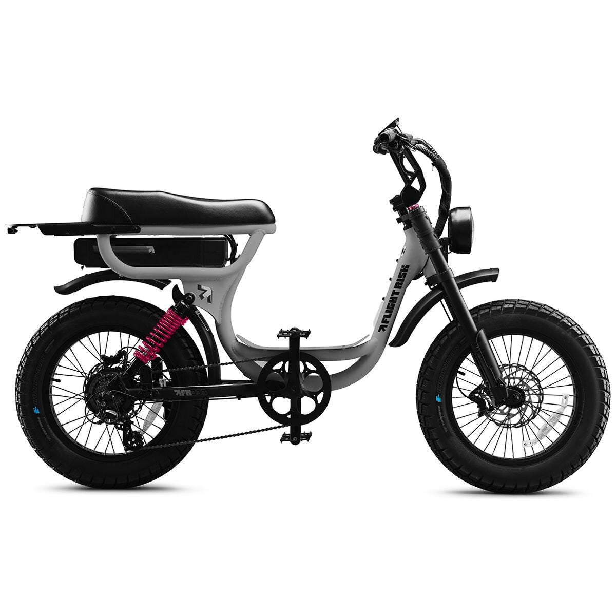 Flight Risk FR333 electric bike - 1000W motor, 52V 25Ah battery, Silver finish - FR-333SILVER