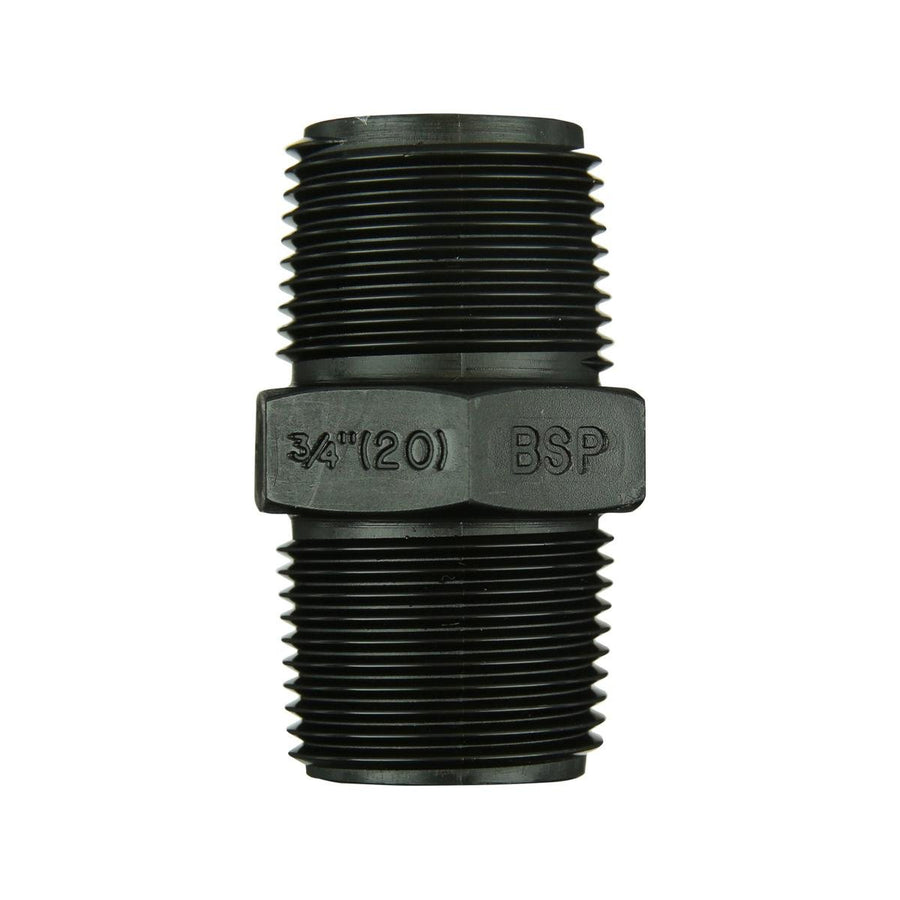 Philmac 3/4 Bsp Thread Pipe Nipple - 25mm Polypropylene - High Performance - SuperSaverAU - view 1