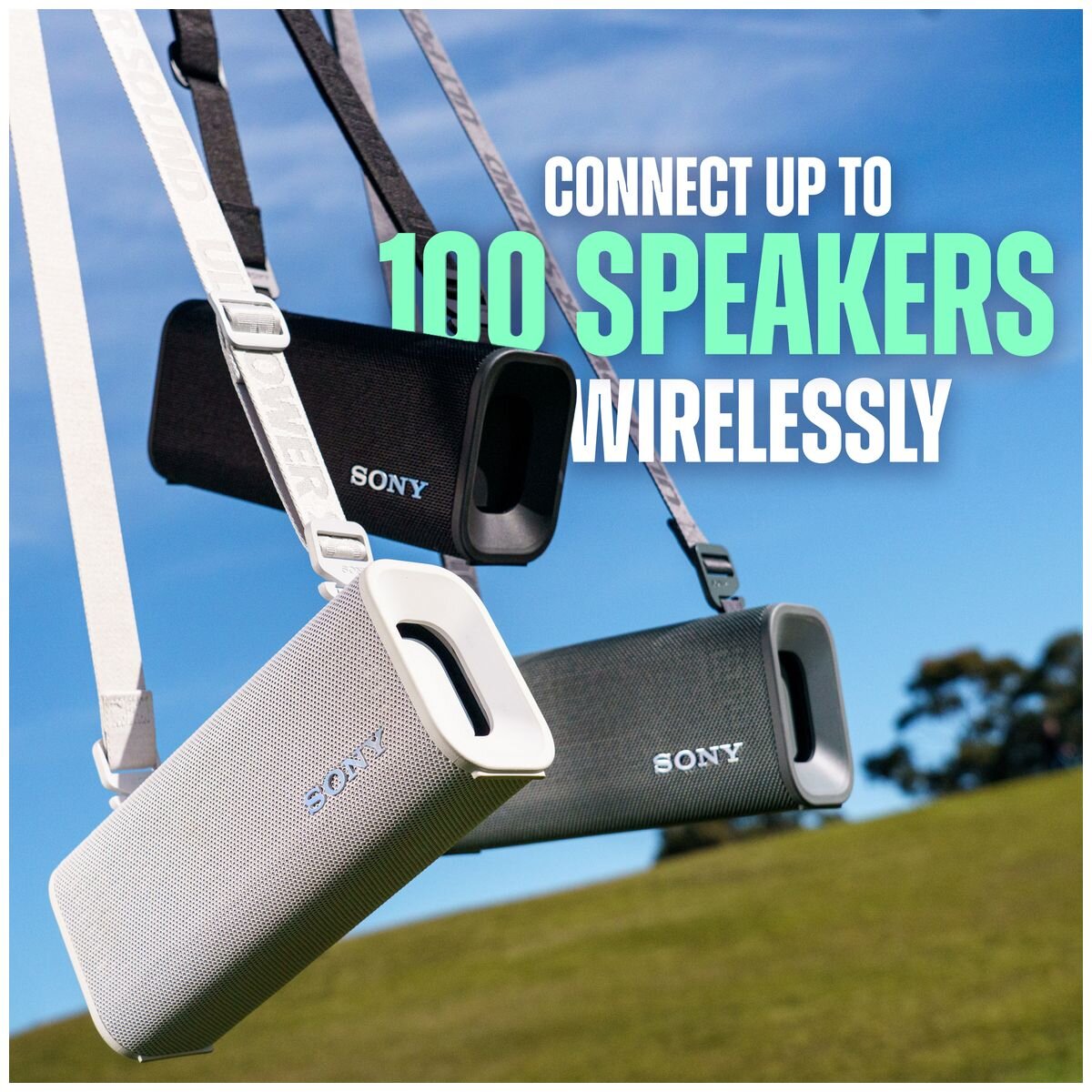 Sony ULT Field 3 wireless speaker in off white - IP67, 26-hour battery, Party Connect - SRSULT30W