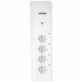 Chef 60cm electric cooktop - 4 solid hotplates, white enamel finish, red dot indicator - CHS642WB