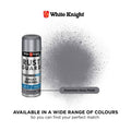 White Knight Rust Guard Epoxy Enamel Spray Paint 310g - Aluminium Gloss, Solvent Based Metal Finish