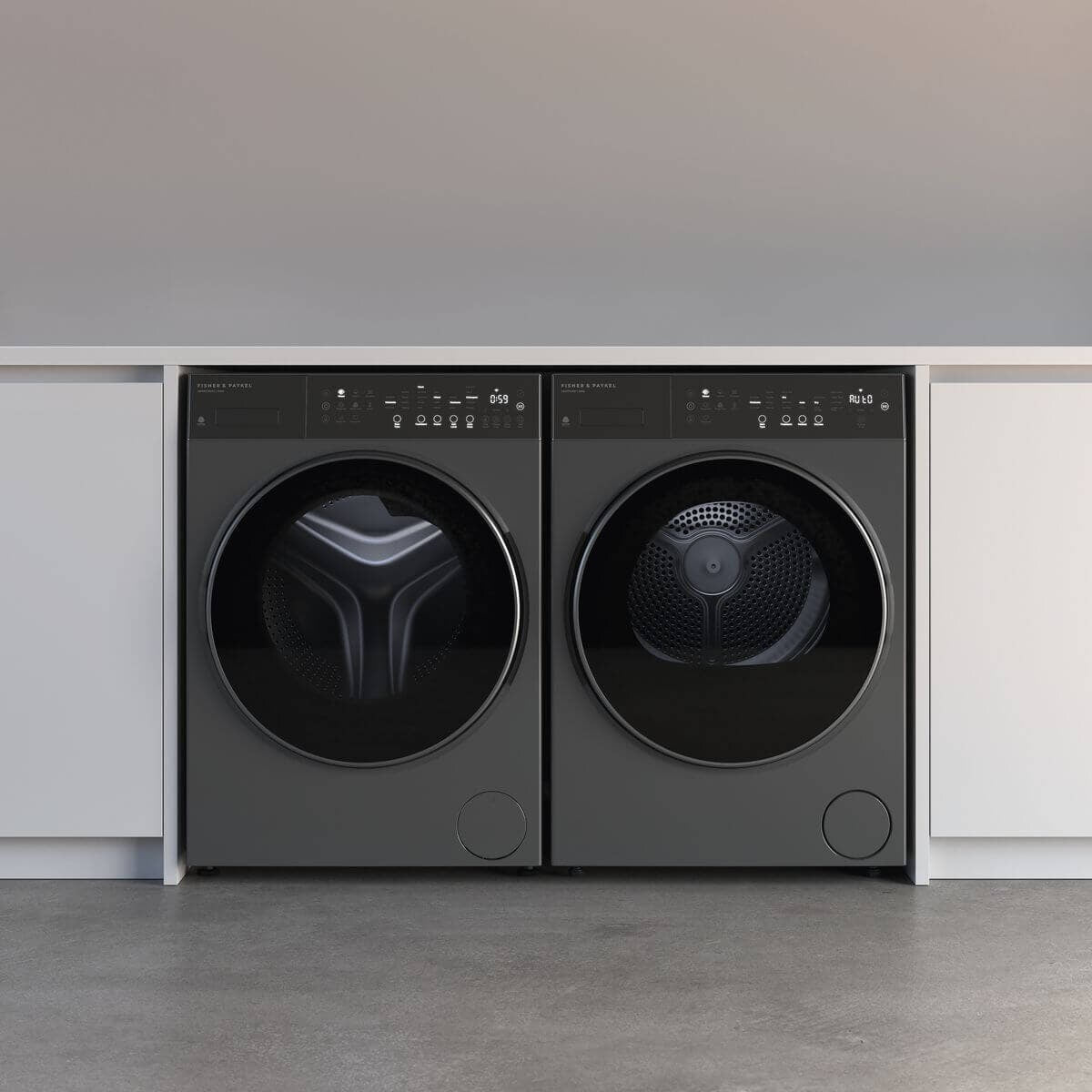 Fisher & Paykel Series 5 10kg Front Loader - Graphite, FlexiDose Auto Dosing, Steam Refresh - WH1060PG5