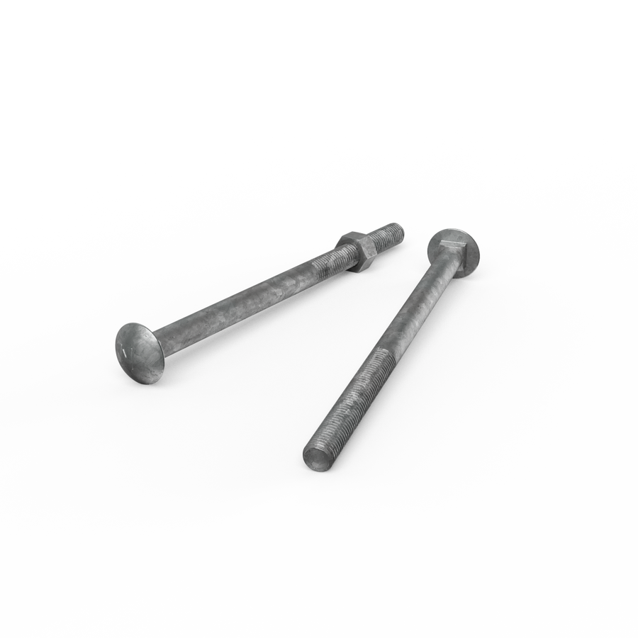 Zenith Hot Dip Galvanised M12 x 200mm Cup Head Bolts Nuts Each - SuperSaverAU - view 1