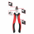 Trojan 180mm Side Cutting Plier - Chrome Vanadium Steel - Red and Black - SuperSaverAU - view 3