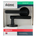 Ikonic Black Matte Knurled Passage Lever Set - 1 Pack - 1125mm x 65mm - Stylish Design - SuperSaverAU - view 2