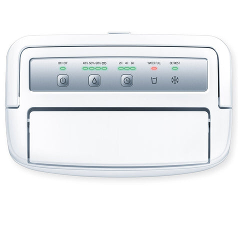 Beurer Slimline Dehumidifier - 10L per 24 Hours, Rooms to 30m², Washable Filter, LED Display - LE30