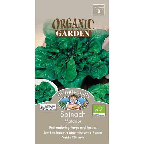 Mr Fothergill Spinach Matador Seeds 7 Weeks Fast Maturing Baby Leaves - SuperSaverAU - view 1