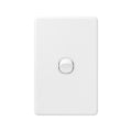 Deta X6 White Single Vertical Switch - 1 Gang - Polycarbonate - Durable - SuperSaverAU - view 1